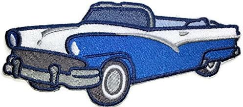 Колекция от класически автомобили [Ford Sunliner 1956 г. съобщение] [История на американски автомобили в бродерия] Нашивка с бродерия