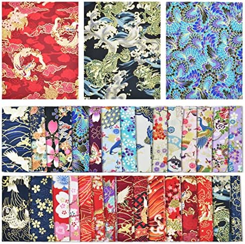 30 бр 8 х 10 инча мазнини четвърти пакет плат памук на квадрати юрган, Японски стил памук амбалажна кърпа, за капитониране на плат