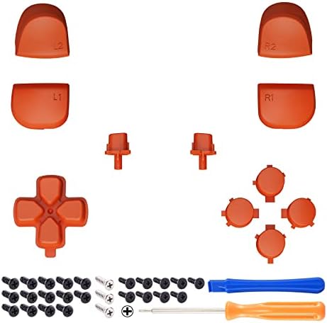 Екстремни Оранжево Взаимозаменяеми Пълен Комплект Бутони на Тъчпада, Декоративна украса на корпуса, който е Съвместим с контролерите