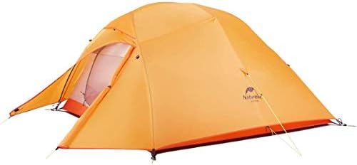 Naturehike Cloud-Up 3 Палатка Сверхлегкая Професионална Палатка За 3-ма Души За туризъм, Къмпинг, Колоездене, Палатка 210T Оранжевото