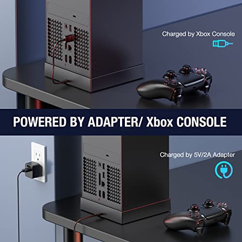 Охлаждащ вентилатор TESSGO Xbox Серия X с честота на въртене 4000-5300 об/мин, Безшумен Конзола Охладител с Турбокомпресор за регулиране на температурата, Система за охлажда