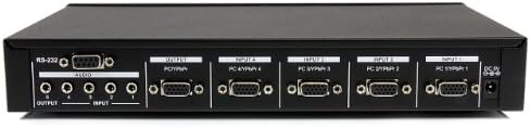 StarTech.com 4-Портов VGA Видео Аудио комутатор с управление на RS232 - 4-port VGA switch - VGA Видео switch - VGA Switch (VS410RVGAA), черен