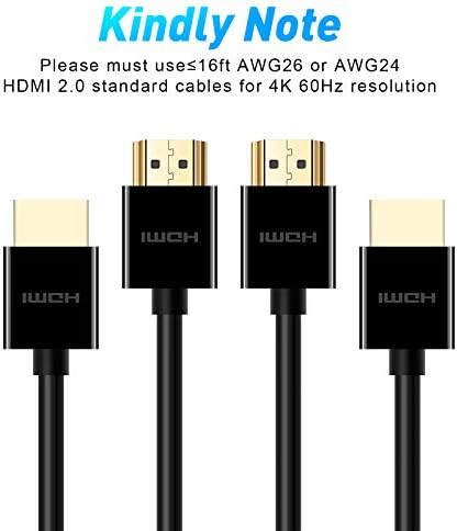 HDMI Превключвател 4K @ 60hz HDMI Сплитер, Алуминиев 2.0 HDMI Превключвател 3 в 1 Изход Монитор, HDMI, Дистанционно Управление с Избора на Скоростната Поддръжка на 4K 3D HD 1080P за Xbox PS5