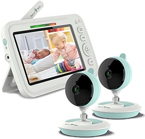 Следи бебето Heart of Tafiti 5 720P HD с ниски нива на ЕМП, с две камери, без Wi-Fi, с автоматично шумопотискане, разделение на