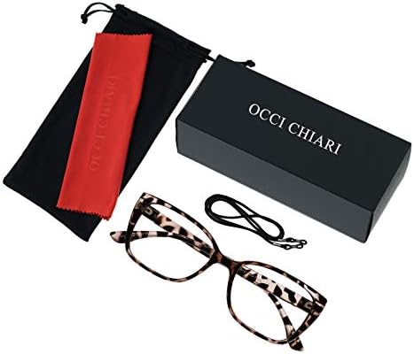 На карти OCCI CHIARI за жени + Очила за четене 600x6,00 висока мощност 600 500 400 (Леопард, 6.0)
