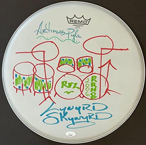 Корона на барабана 14 Remo с автограф Артимуса Пайла (JSA) - Drumheads