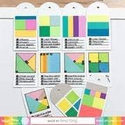 Комплект печати Waffle Flower Color Combos Печат Set -упорядочивайте консумативи за мастило и хартия и документируйте любимите ви
