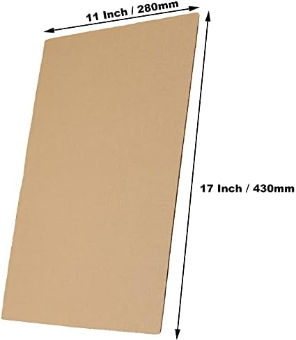 SHEUTSAN 50 Опаковки Листа от ПДЧ с размери 11 x 17 инча Дебелина 1/8 инча Естествен цвят със Средна плътност, Подходящи за вторична