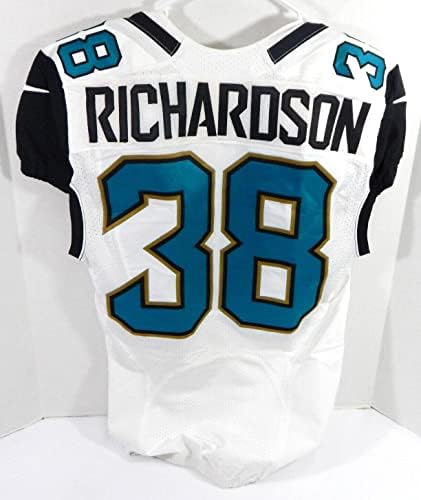 Джаксънвил Ягуарс Ричардсън #38 Излиза В играта Бяла Риза 40 DP37045 - Използваните тениски За игри NFL Без подпис