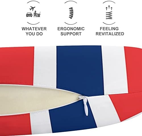 Възглавница за пътуване с Флага на Норвегия, която Поддържа Главата и врата, въздушна Възглавница с ефект на Паметта, U-Образна