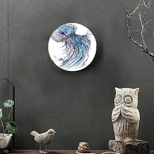 Декоративни чинии с Медузи ♫ за окачване на стената е 6 см, Цвят на морските вълни, Игрален Скица с участието на животни в формата