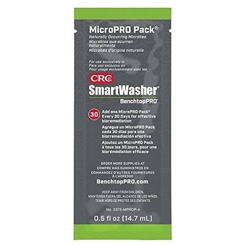 КРС SmartWasher 1751154 BenchtopPRO MicroPro Pack – [Опаковка от 4 броя] 0,5 fl. Унция, Пакетче с Микробите, Потребляющими масло