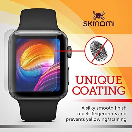 Матово защитно фолио Skinomi за екрана, която е съвместима с Apple Watch (42 мм) (Apple Watch Nike +, съвместими серия 3, 2, 1)