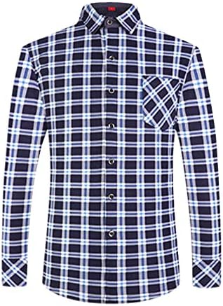 WYBAXZ 2022 Коледна Мъжки Есенно-Зимни Модни и Ежедневни Риза в Клетка с джоб от вълна от овце и Ключалката, алуминиеви композитни панели Риза, Работна Риза