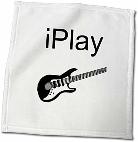 3дРоуз, на която аз играя, изображение на китара, черен надпис - Кърпи (twl-172403-3)