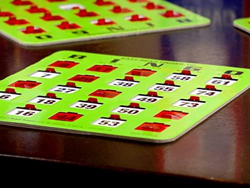 Игри Regal - Комплект за игра на бинго с разтегателен карти на затвора, които лесно се четат и на върха на пръста си - Гигантски визитки с основната дъска и визитни карт?