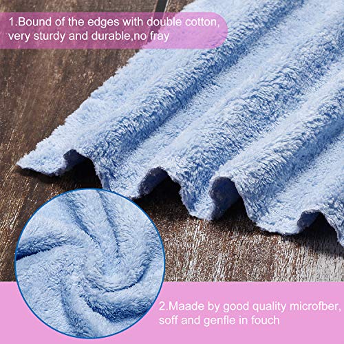 Кърпички за лице Кърпа, за да измие от Микрофибър, Почистваща Кърпа за лице, Мека (12 x 12 см, 6 броя)