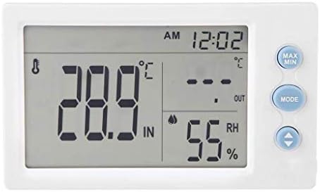 Термометър WODMB За помещения, Термометър за измерване на температура и Влага, Влага Сензор с Подсветка, Стаен Термометър-Влагомер