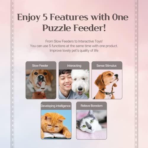 А за котки и кучета–иконом-пъзел е интерактивна играчка за обучение на IQ, бавно ясла, играчка-пъзел с храна, пъзел-лакомство за