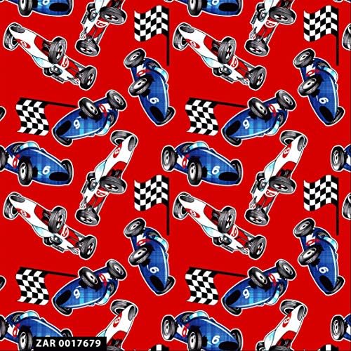 Дизайн на състезания от Формула 1 от Ватирана тъкан by The Yard - (Червена, синя и бяла)