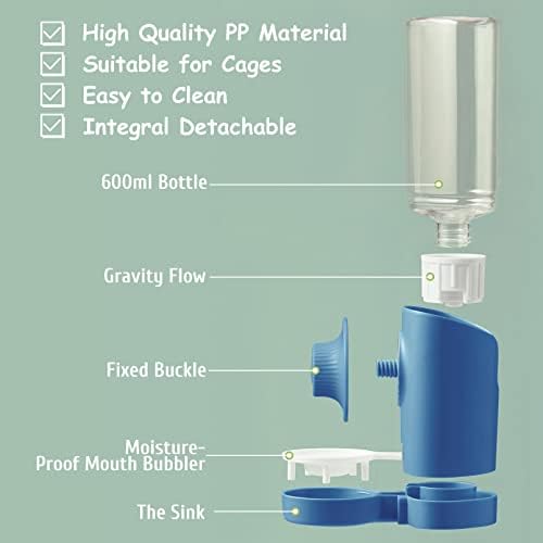 BNOSDM Диспенсер за вода за домакинството е заек клетки и шкафове, Купа за Хранене на Зайци, Подвижен Пластмасов Подвесная Автоматично