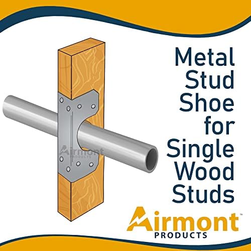(25 опаковки) Airmont Products AP-533-1, Метални шипове за единични дървени игли, подходящи за тръби с диаметър до 2-1 / 2 инча, повишено ребро за максимална здравина и допълнителна