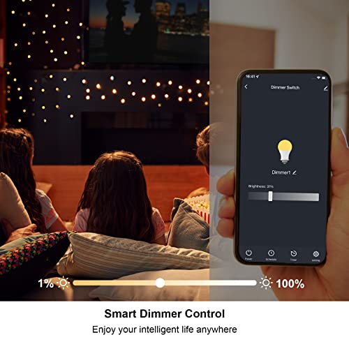 WiFi Smart Dimmer Plug Работи с Алекса Google Home, за да гласово управление Мини Умна контакт с Таймер Безжично дистанционно управление