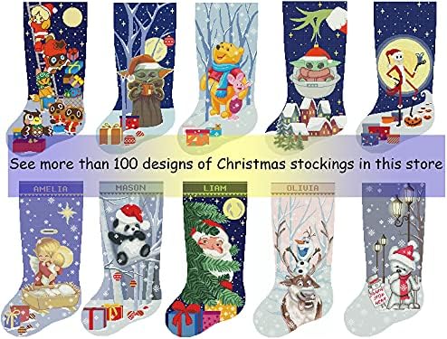 Схеми за кръстосан Бод за Коледни Чорапи PDF, Модерен брои Заек, Лесно печатаемый Сладък Дизайн Кръстат бод за начинаещи, Персонални Празнични Чорапи със собственит?