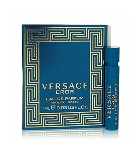 Флакон-спрей за пробников парфюмерийната вода Versace Eros за пътуване.03 Унции / 1 Мл