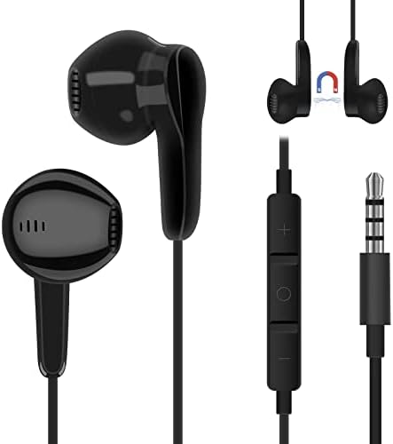 Кабел слот ушите ANLINKSHINE 3,5 мм, Слушалки с микрофон и контрол на звука, стерео слушалки, Съвместими с PS5, PS4, Switch, Xbox