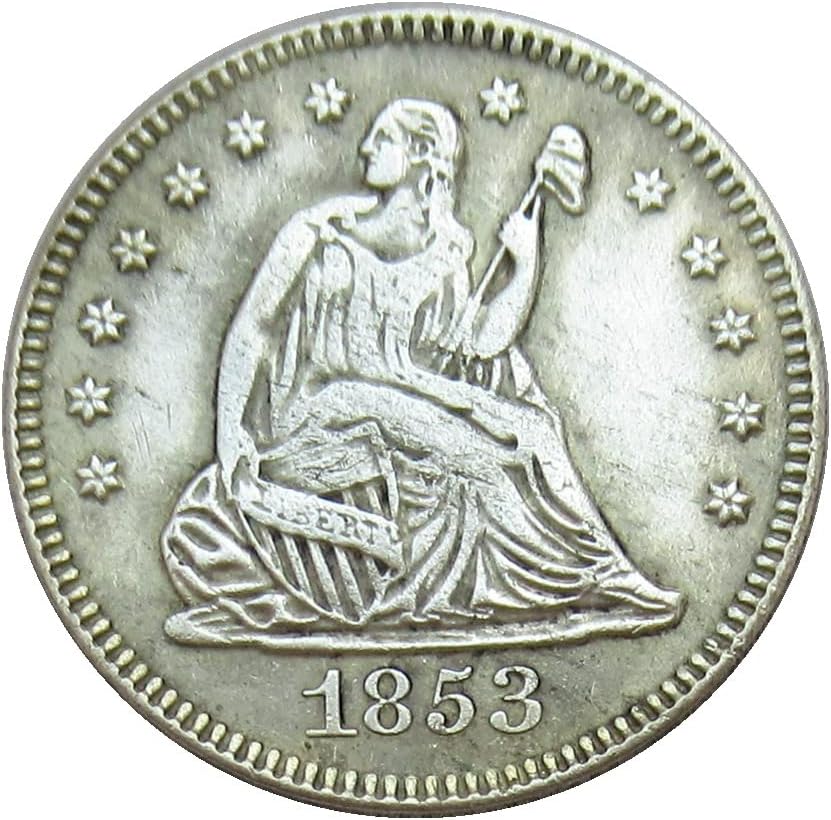 25 на Сто Флаг на САЩ 1853 г., сребърно покритие Копие на Възпоменателни монети