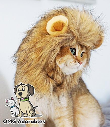 Прекрасен костюм, с Грива на Лъв OMG за Котки