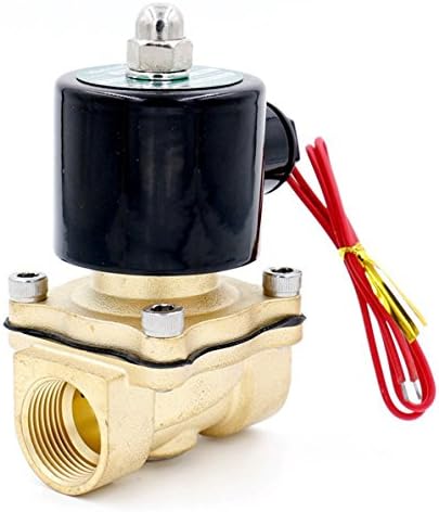 Електрически Електромагнитен Клапан Woljay 1/2 AC 110V Вода, Въздух, Газ NC (Нормално Затворен) на Взаимозаменяеми Месинг Клапан