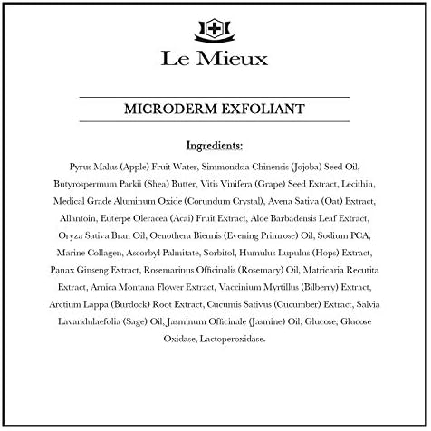 Le Mieux Microderm Exfoliant - Скраб за Микродермабразио, придающий сияние за лицето и шията, Ексфолиращ Крем за лице за Застой още и неровного цвят на кожата, без парабени и сулф