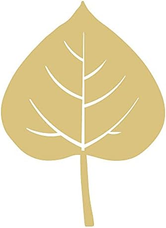Силует от листа на Трепетлика Недовършена Дърво Есенна Сянка на Дървото Лятна Градина МДФ Форма на Платно Стил 2 (6)