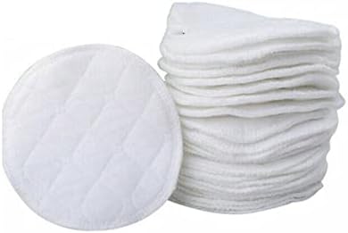 npkgvia 12шт Органични Миещи се уплътнения за гърдите Памук за Многократна употреба За кърменето е Най-Продаваният продукт (Бял,