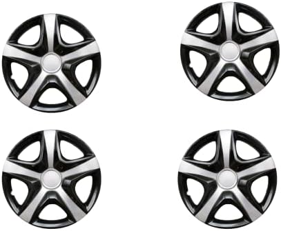 16-цолови Защелкивающиеся абсорбатори, Съвместими с Volkswagen Passat - Комплект от 4 ободных капаци за 16-инчови колела - Черно