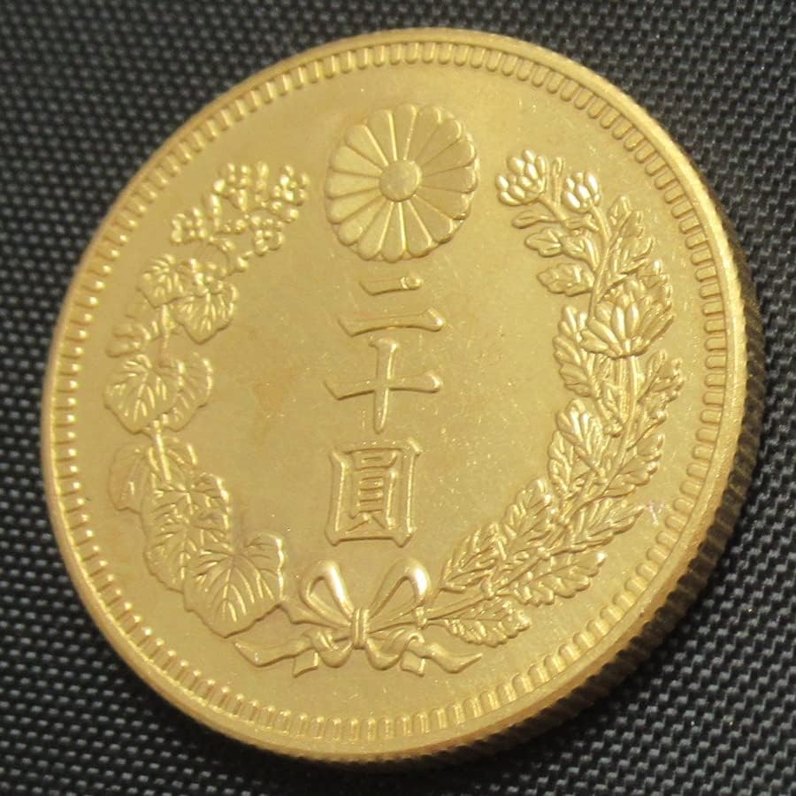 Японска Златна Монета От 20 Юана Taisho 9 Години Позлатен Копие на Възпоменателни монети