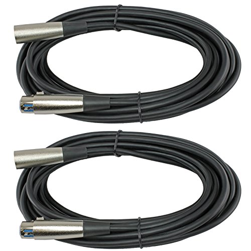 Yovus 2 Опаковки От 50-Футови XLR 3-контактни микрофонных на кабели от мъжете за една жена