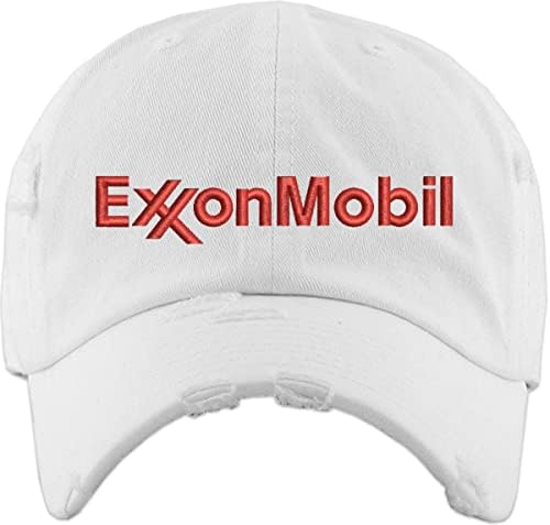 ALLNTRENDS Exxon Mobil Папина Шапка С Бродерия Регулируема Бродирана Шапка