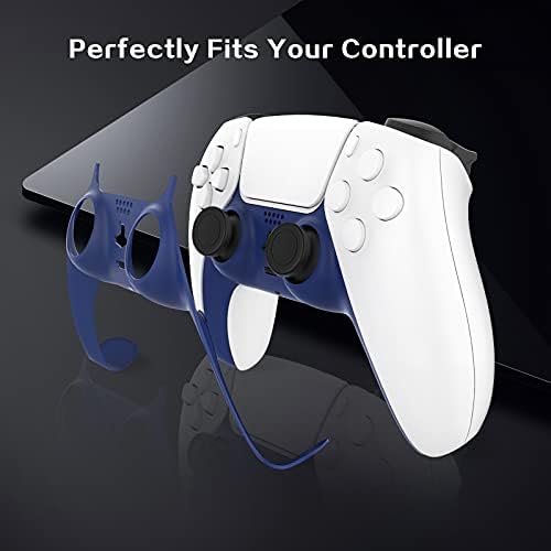Аксесоари за лицеви панели контролер BEJOY PS5 с 6 дръжки за по-големи пръсти, работа на смени Декоративна Обвивка контролер за Playstation 5 DualSense Controller (син)