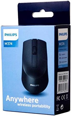 PHILIPS 3-бутон на безжична мишка | оптична мишка с Ергономична наноприемником за Windows, macOS, Xbox One, PS4 и други устройства