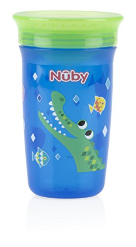Чудо-чаша с принтом Nuby 1pk No Spill 360 градуса - Цветовете могат да се различават