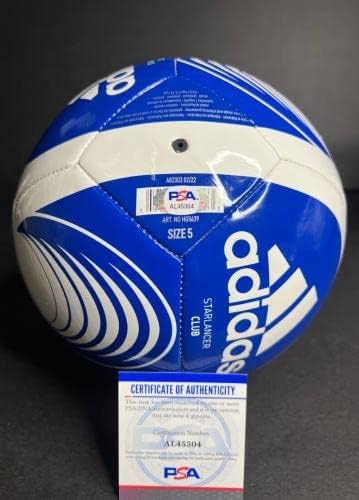 Футболна топка с Автограф Мейсън Маунта, Томас Тухеля PSA AL45304 - Футболни топки С Автографи