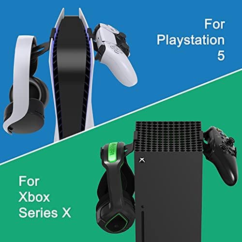 Титуляр игрален контролер FASTSNAIL (2 опаковки), за PS5 и Xbox Series X, за монтиране на Стена за съхранение на гейминг слушалки,