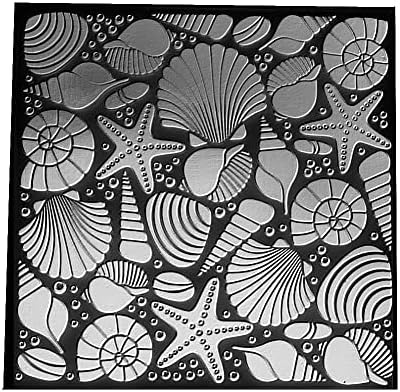 Пластмасова папка за релеф PUPUZAO (5 x5|, Миди, морски звезди и Мивки) Хартиени Изделия Пластмасови Текстурирани-важните си препечатки