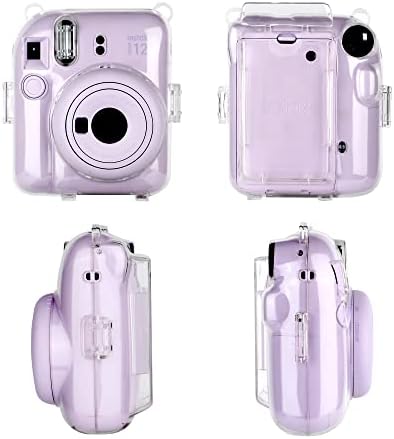 Калъф за фотоапарат TONYLAIJIANTAO, съвместим с камера за миг печат Fujifilm Mini 12, с Регулируема каишка и джоб, декоративна стикер,