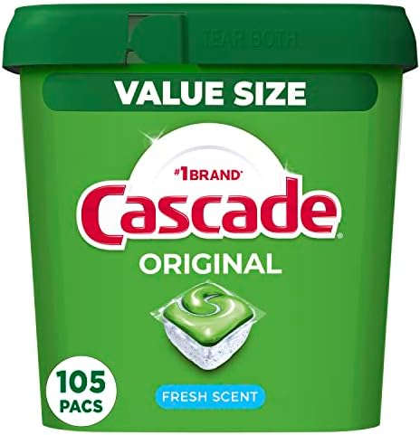 Капсули за съдомиялна машина Cascade, Препарат за миене на съдове Actionpacs, Original Fresh, брой 105 бр.