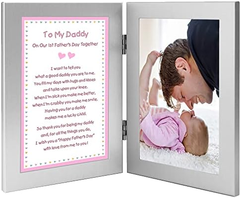 Стихотворные подаръци Новия татко на Първия Ден на Баща си от Малка Дъщеря, Добави Снимка с размери 4x6 Инча