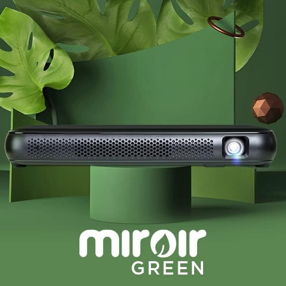 Преносим проектор Miroir M600 с резолюция 1080p - USB-C - Акумулаторна батерия - За дома и на открито (Обновена премиум)